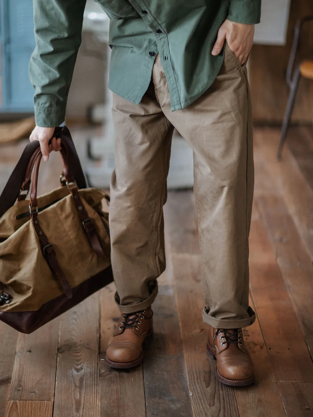 PLEATED CHINO PANT