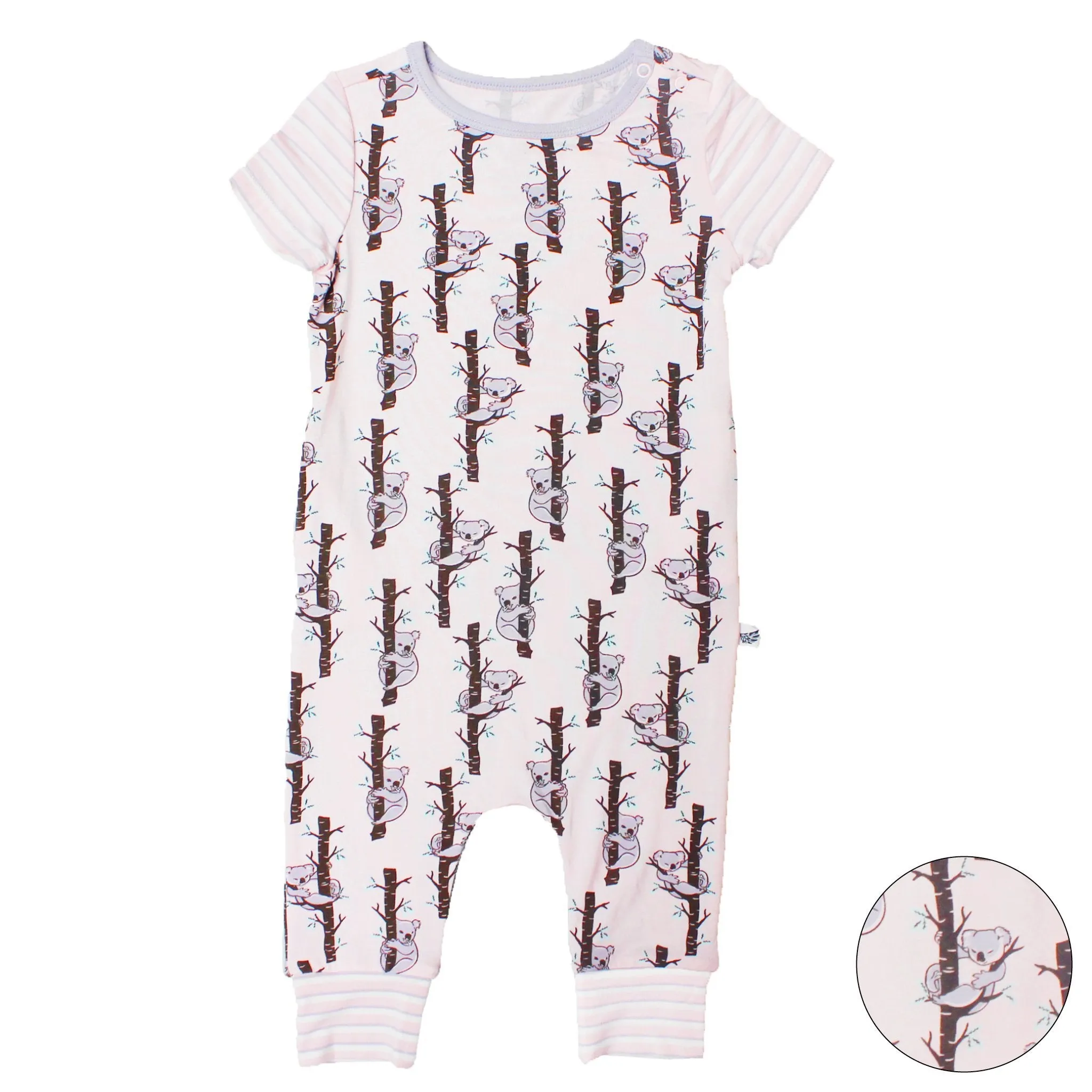 Powder Pink Koalas Romper (0-3T)