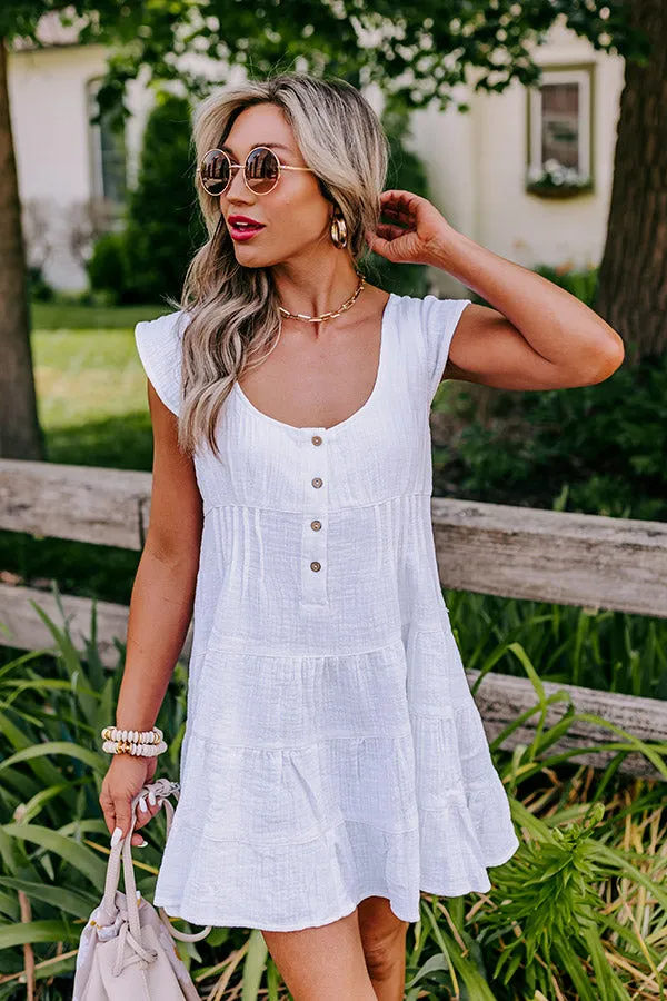 Prettiest Smile Babydoll Dress In White