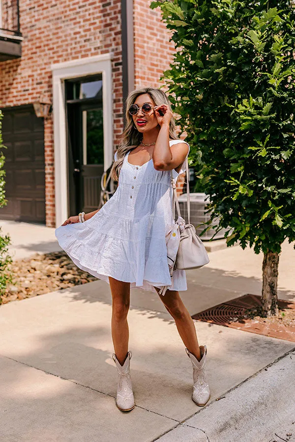 Prettiest Smile Babydoll Dress In White