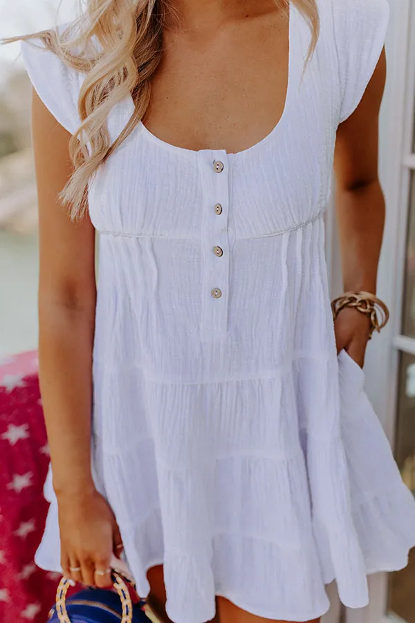 Prettiest Smile Babydoll Dress In White