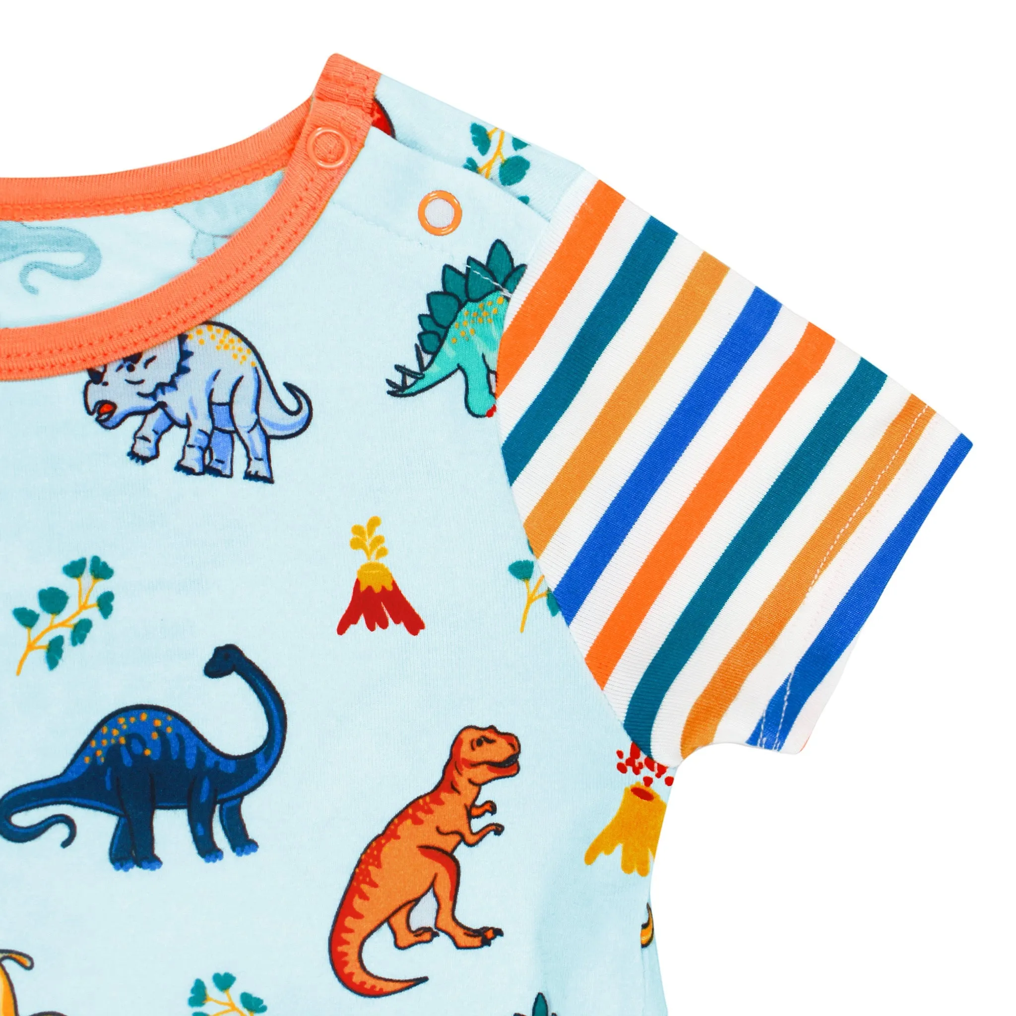 Rawr Your World Dinos & Volcanos Romper with Side Zipper (0-3T)