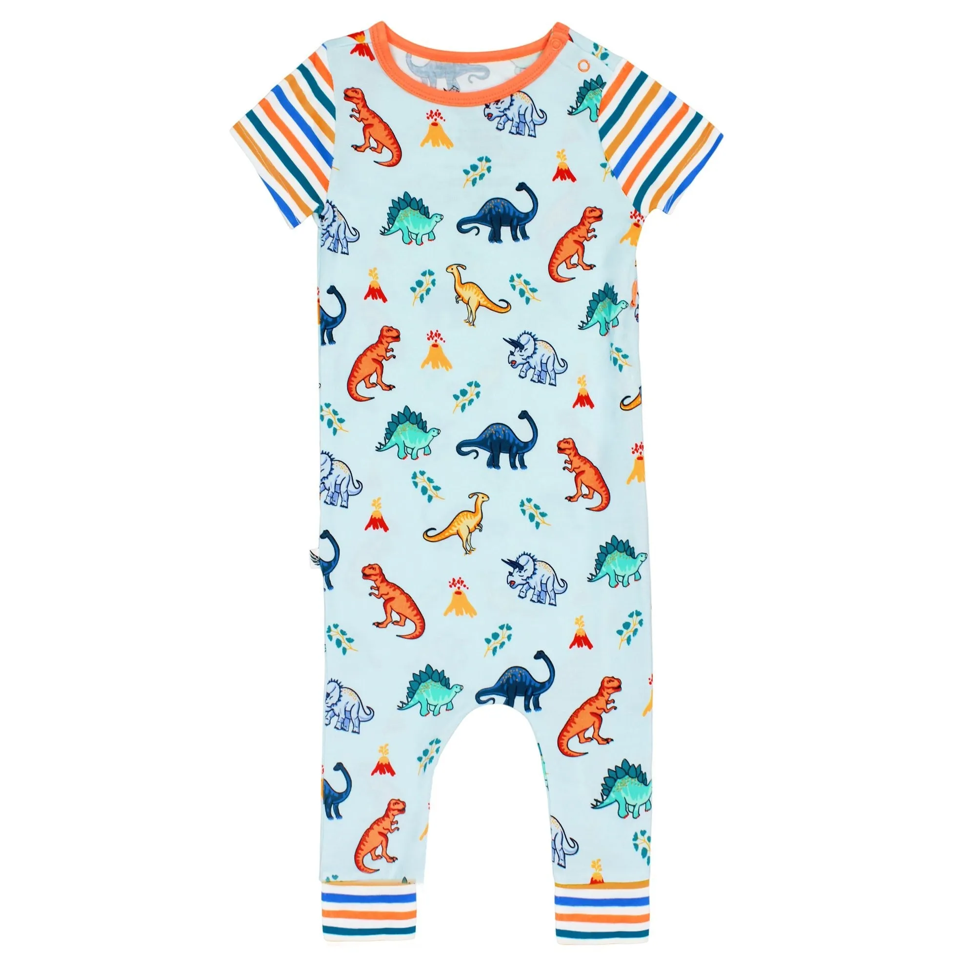 Rawr Your World Dinos & Volcanos Romper with Side Zipper (0-3T)