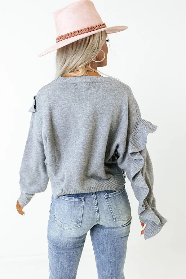 Retreat To The Mountains Sweater In Grey