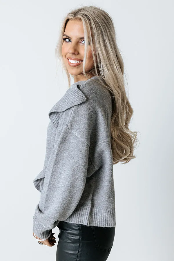 Retreat To The Mountains Sweater In Grey