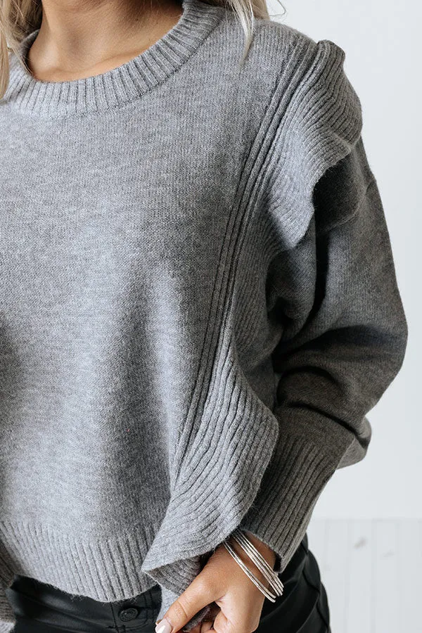 Retreat To The Mountains Sweater In Grey