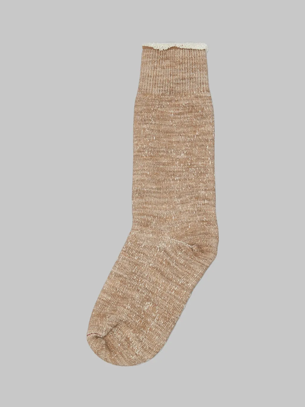 ROTOTO Double Face Crew Socks "Merino Wool & Organic Cotton" Camel