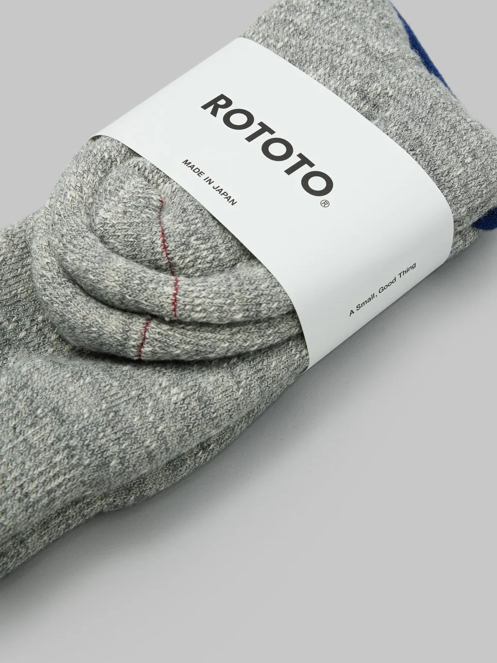 ROTOTO Double Face Crew Socks "Merino Wool & Organic Cotton" Medium Grey