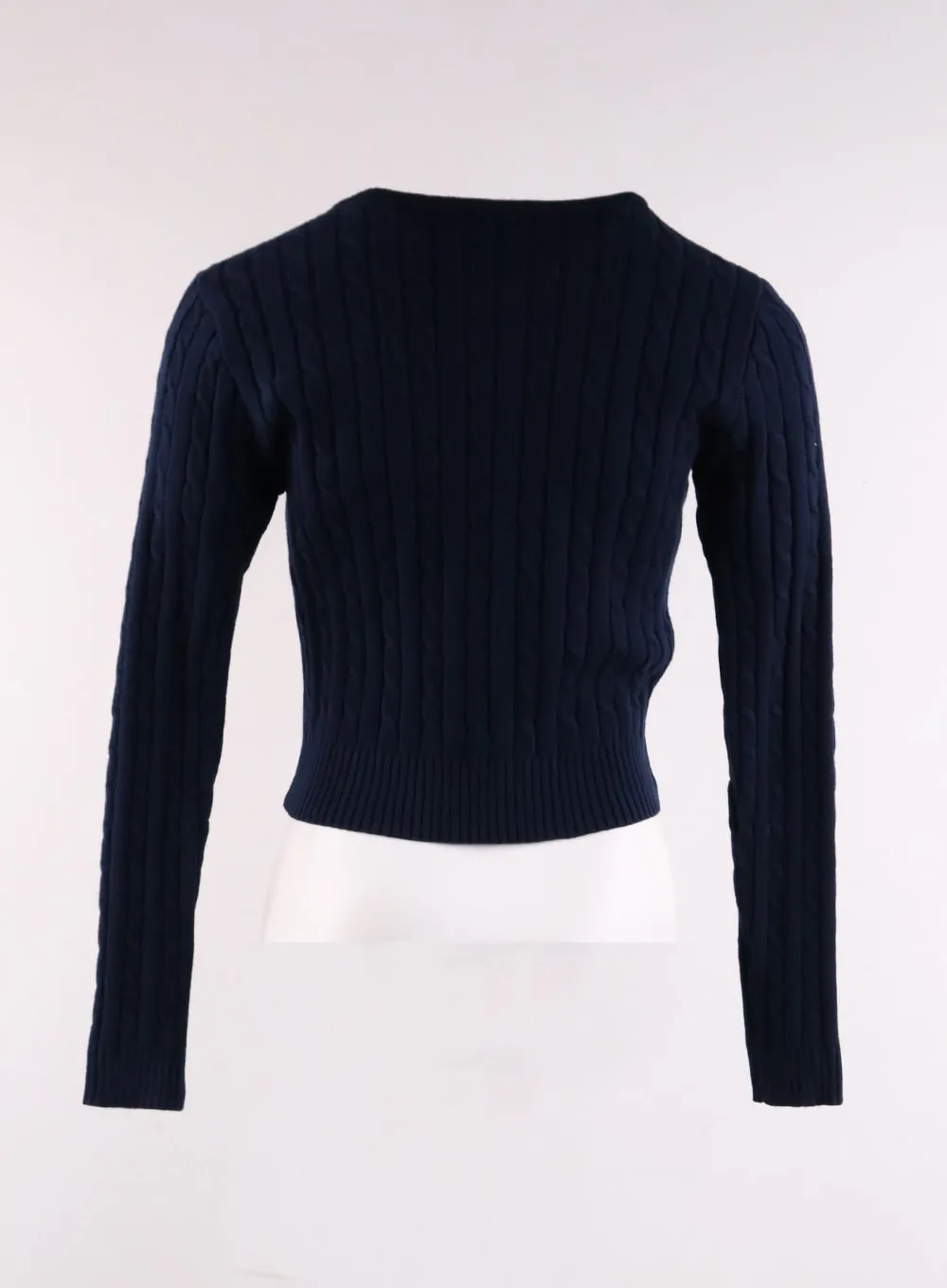 Round Neck Cable Knit Sweater IF402