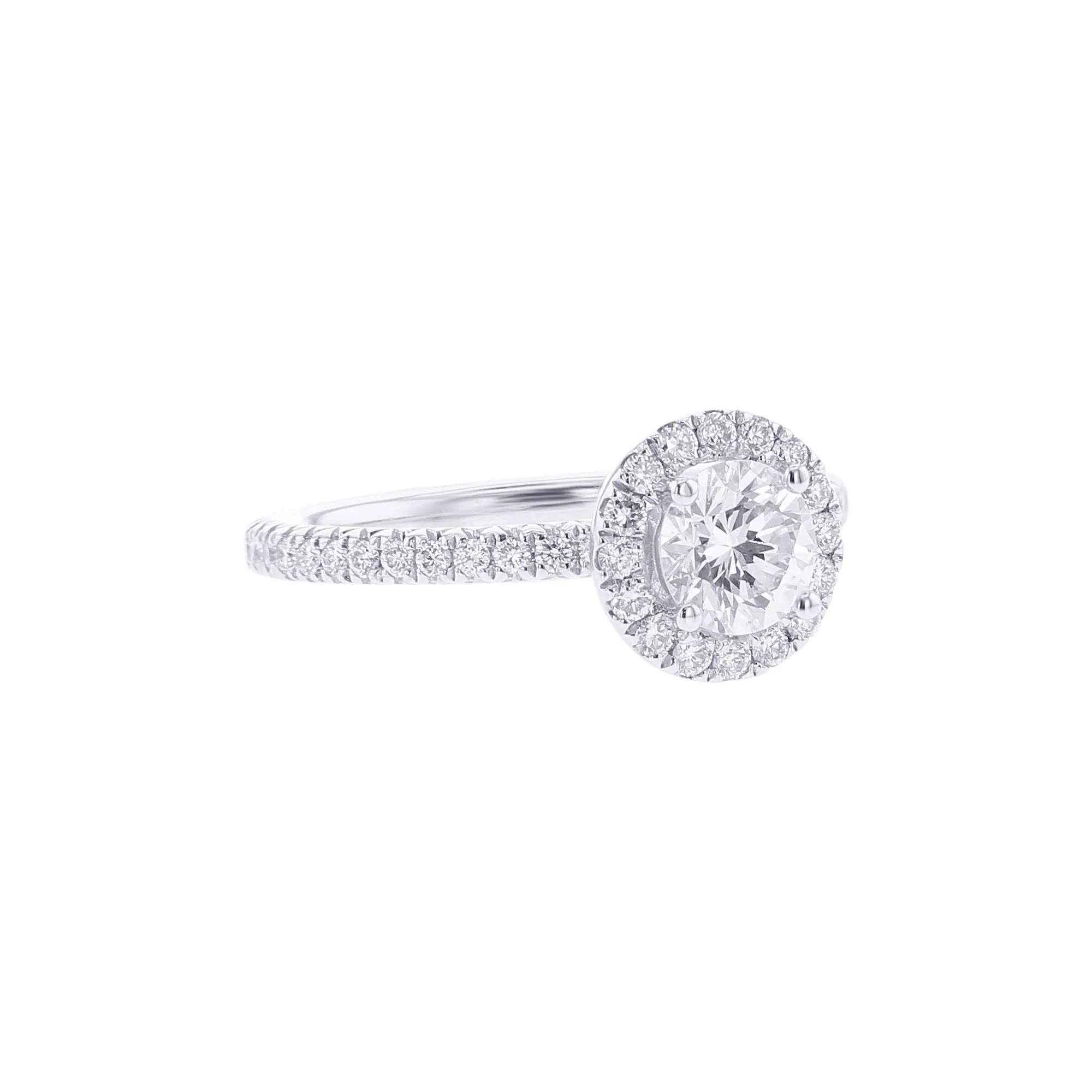 Saylor Certified Ready for Love Diamond Halo Engagement Ring 1ct