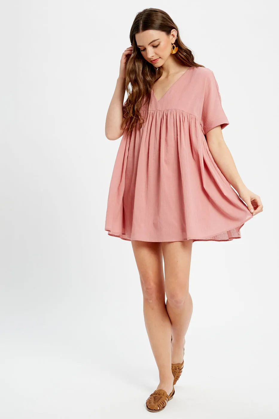 So Sweet Babydoll Dress, Rose Dust