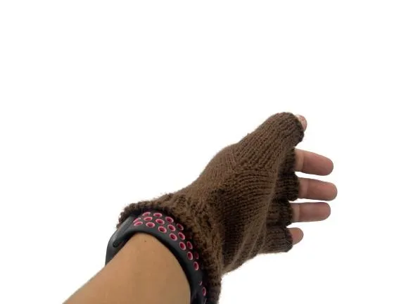 Solid Color Fingerless Alpaca Gloves