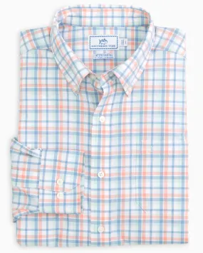 Southern Tide Men's Intercoastal Hartford Plaid Performance Sport Shirt / Sun Baked Sand