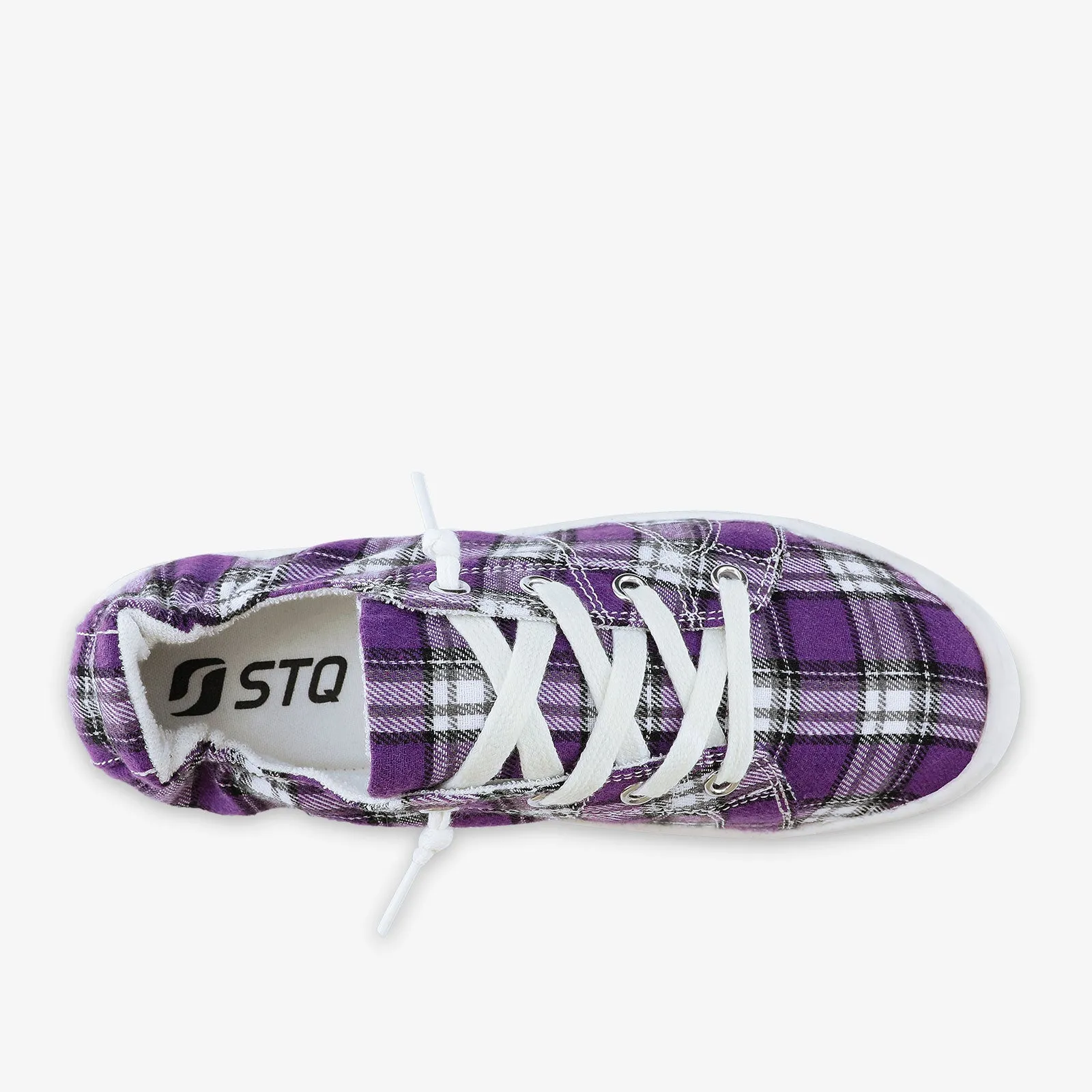 STQ Plaid Slip-Ons Casual Shoes