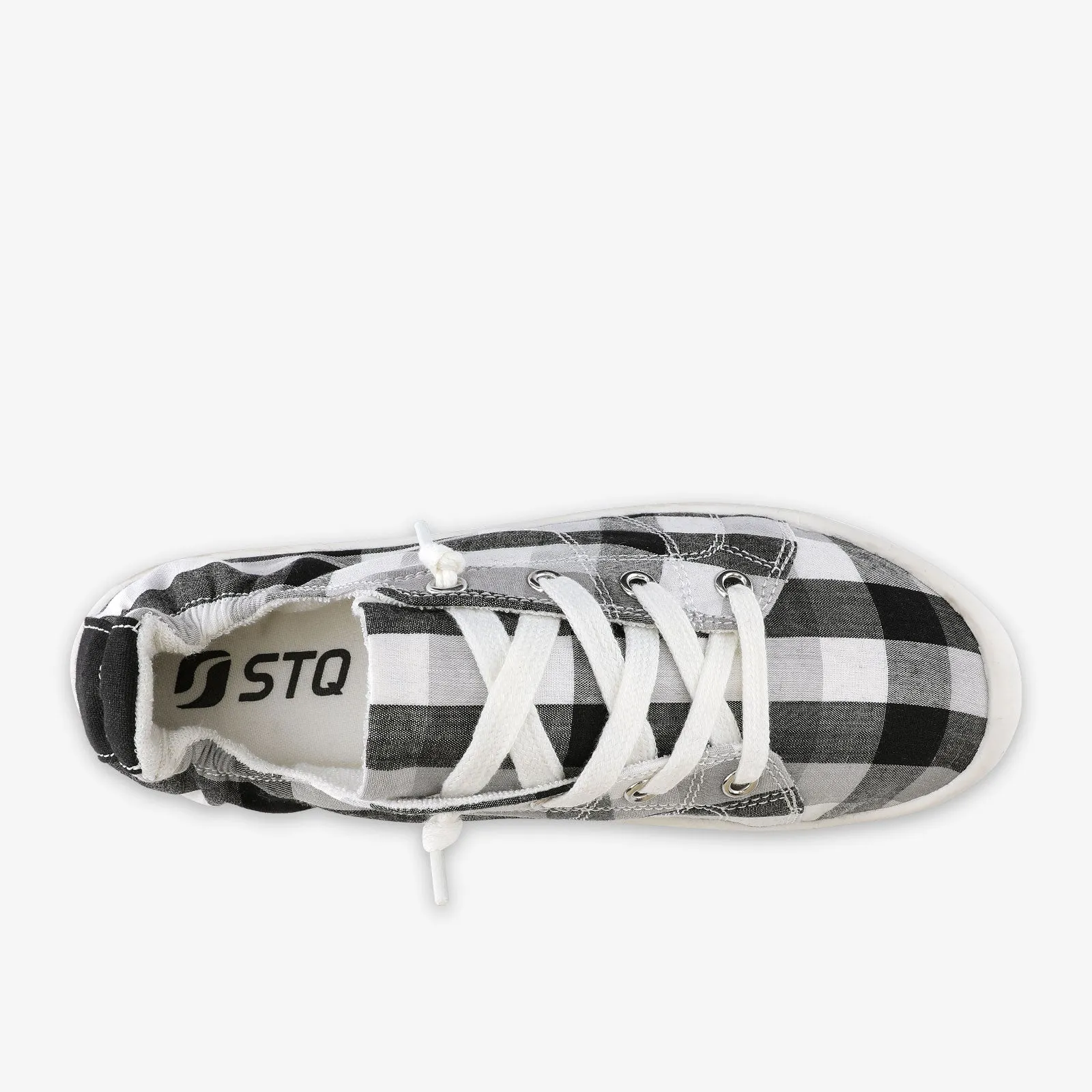 STQ Plaid Slip-Ons Casual Shoes