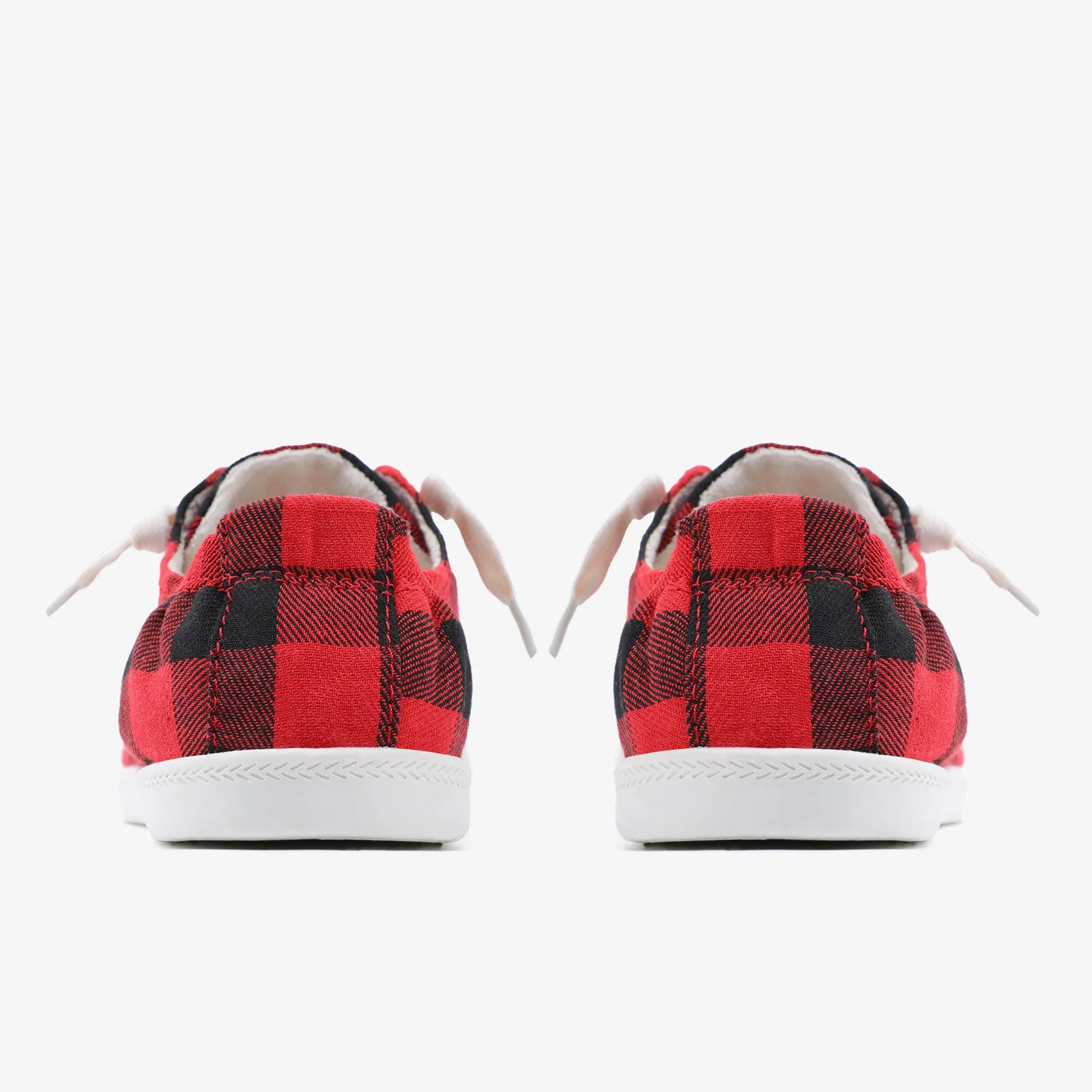 STQ Plaid Slip-Ons Casual Shoes