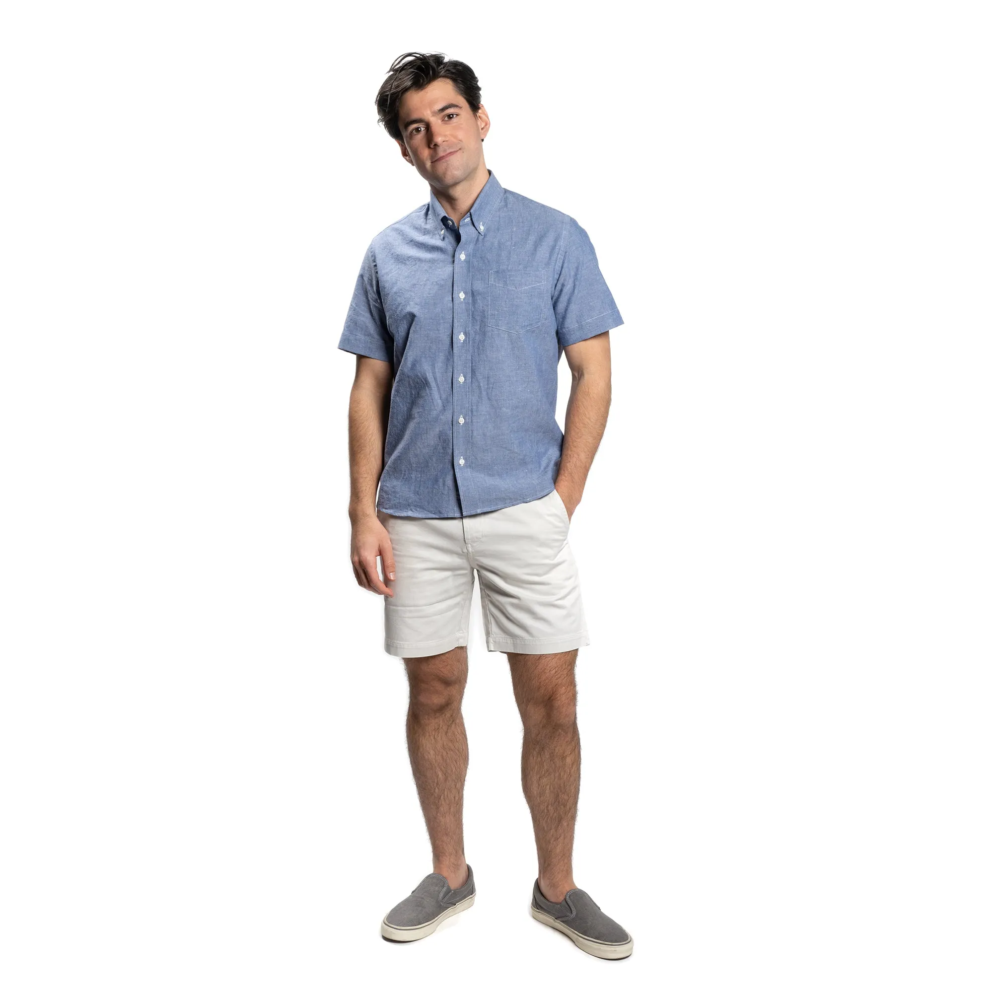 Stretch Chino Shorts - Stone