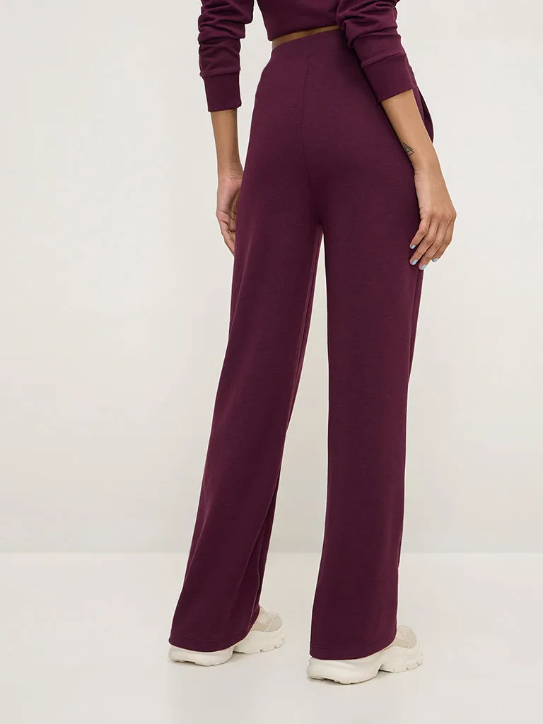 Studiofit Purple High-Rise Track Pants