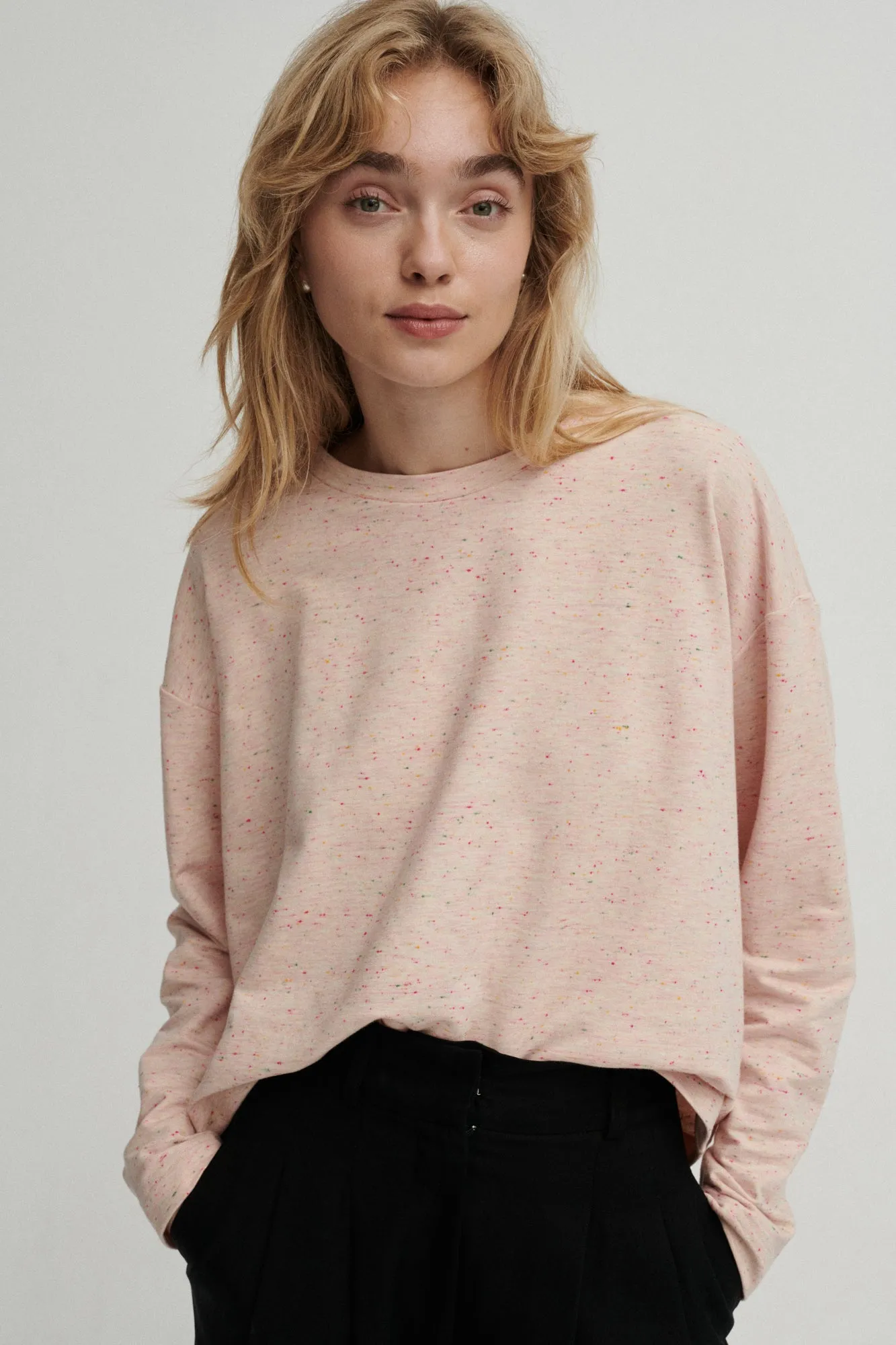 Sweatshirt in organic cotton / 14 / 04 / pink sprinkles