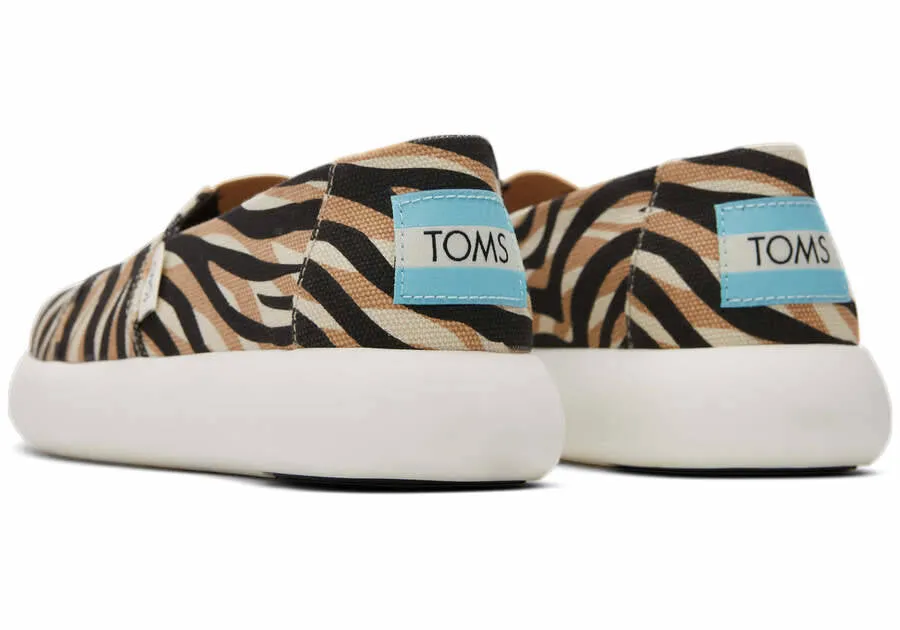 Toms Womens Alpargata Mallow Natural XL Liger Print