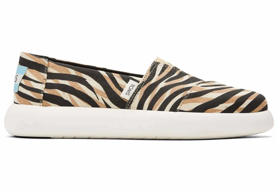 Toms Womens Alpargata Mallow Natural XL Liger Print