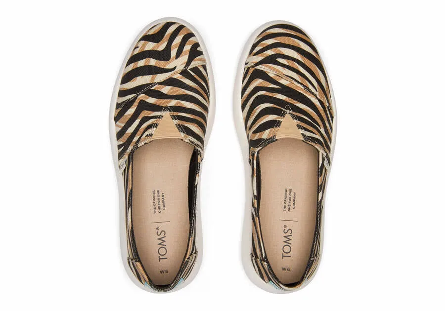 Toms Womens Alpargata Mallow Natural XL Liger Print