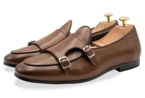 Tuerto Chestnut Double Monk Loafer