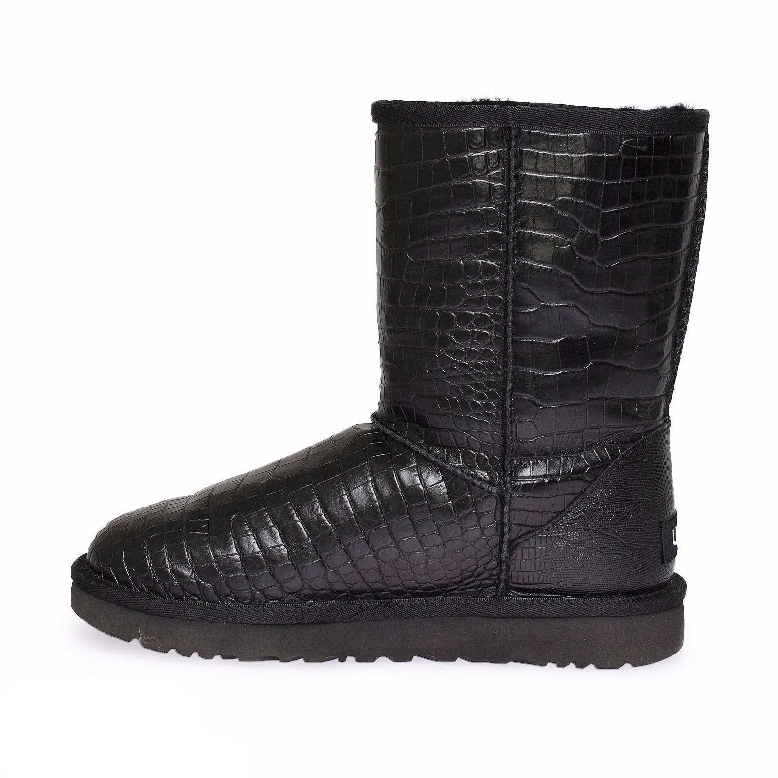 UGG Classic Short Croco Black Boots