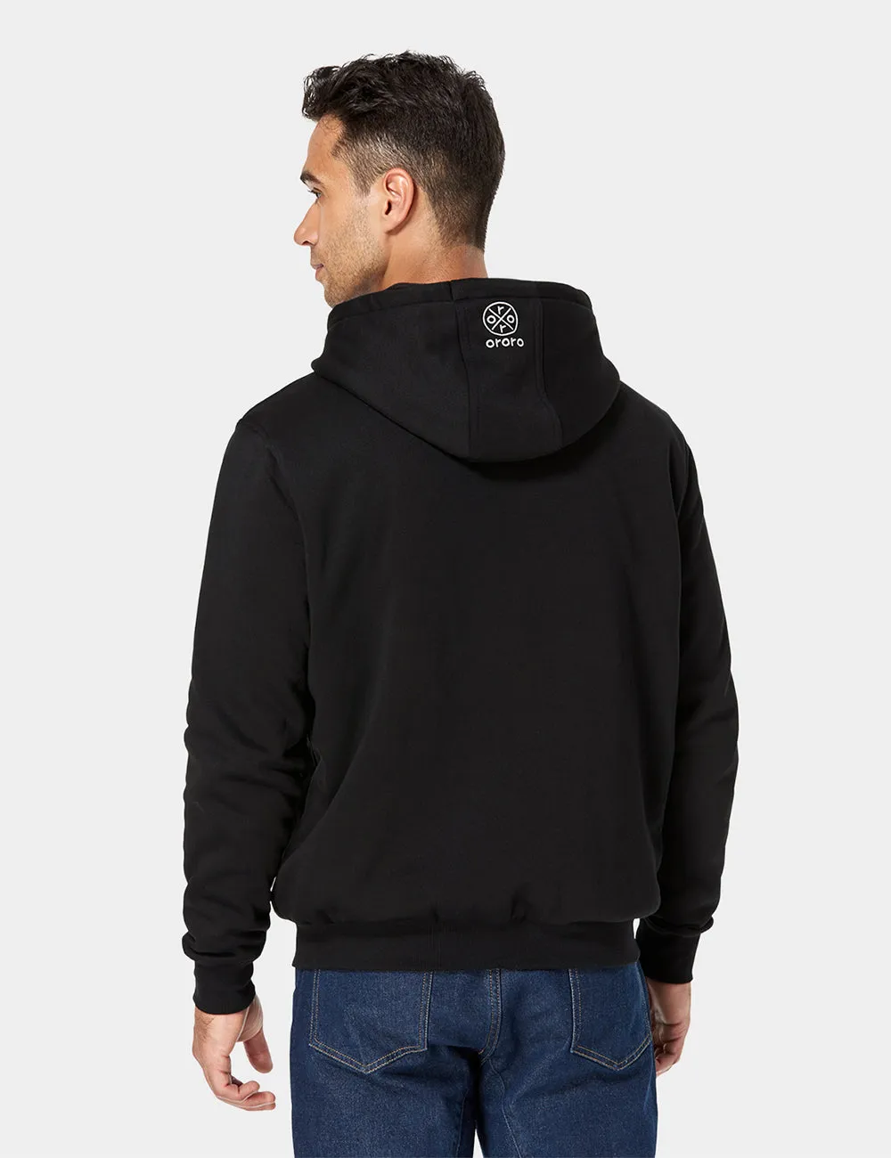 Unisex Heated Fleece Hoodie - Flecking Gray/Black (Apparel Only)