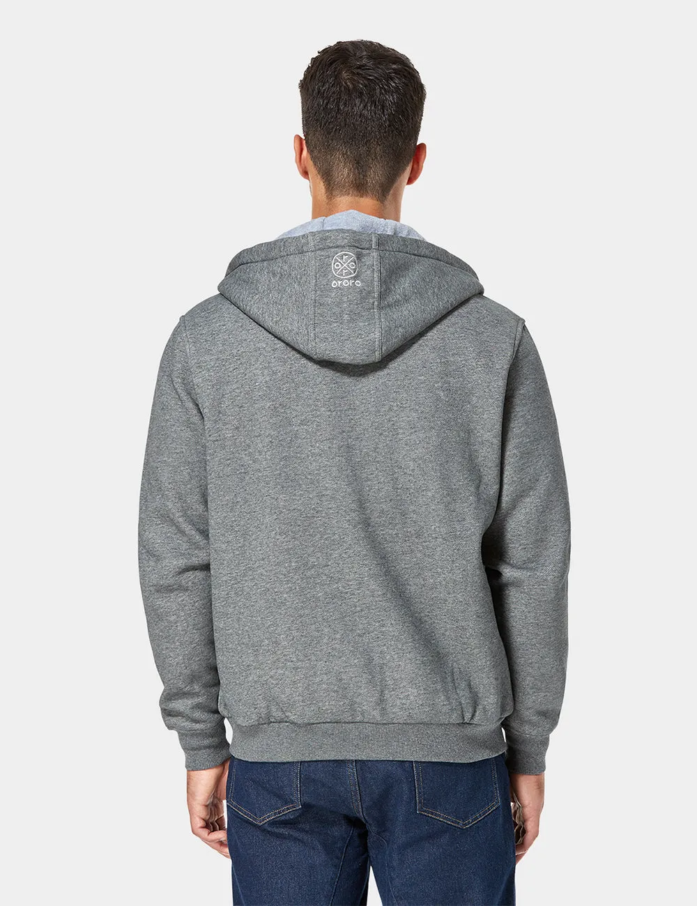 Unisex Heated Fleece Hoodie - Flecking Gray/Black (Apparel Only)