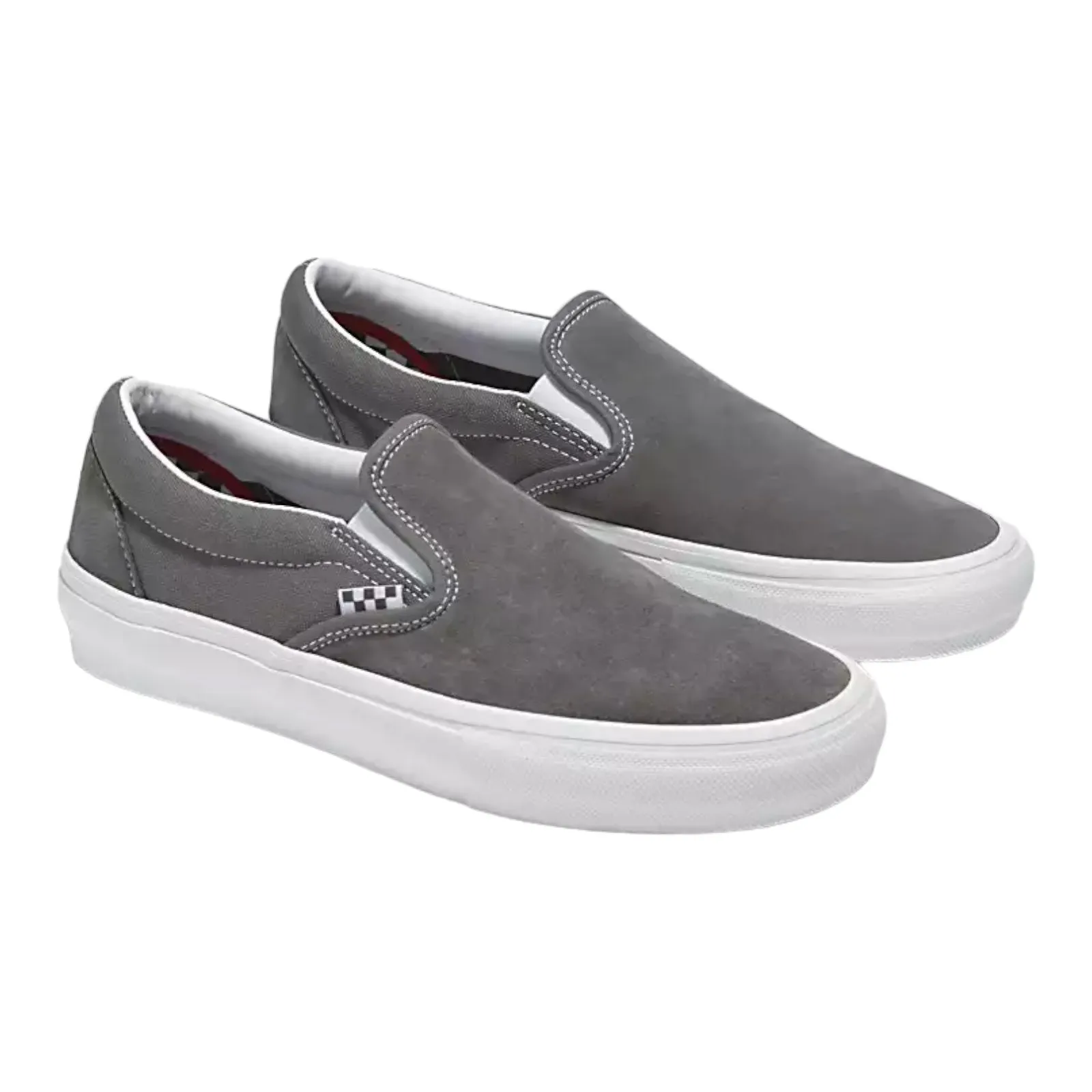 VANS SKATE SLIP ON SHOE PEWTER/TRUE WHITE