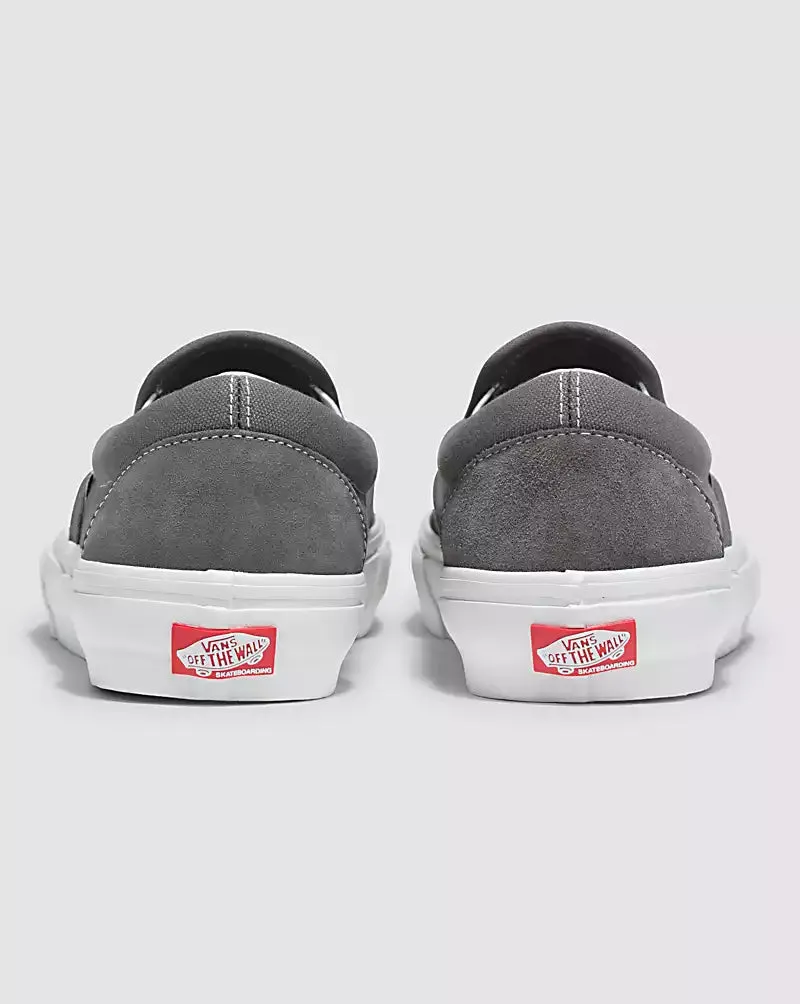 VANS SKATE SLIP ON SHOE PEWTER/TRUE WHITE