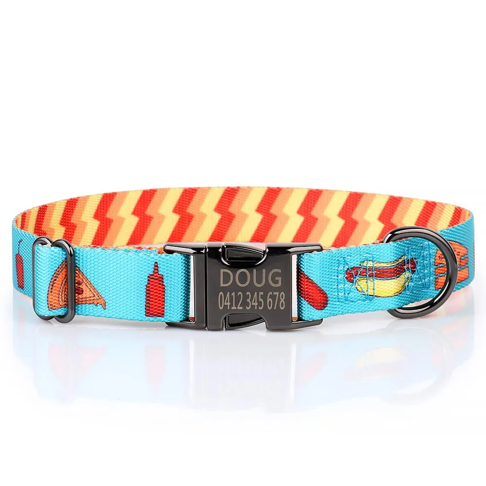 Vivid Colour Styles - Personalised Dog Collar. Laser Engraved