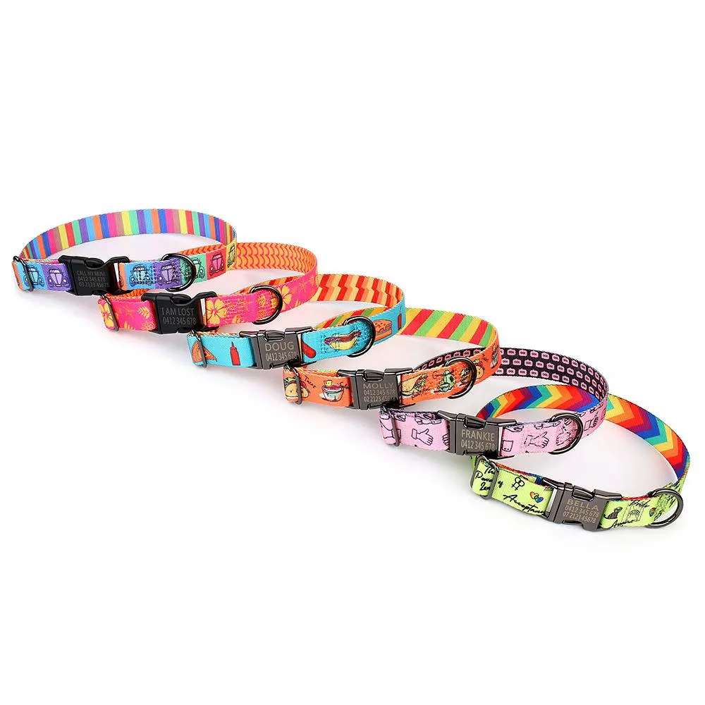 Vivid Colour Styles - Personalised Dog Collar. Laser Engraved