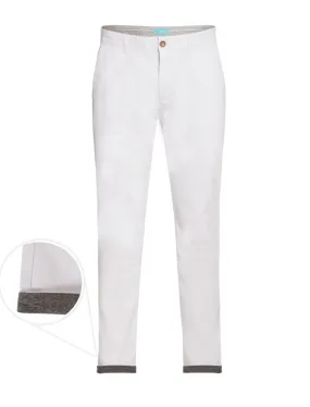 White Cotton-Stretch Chino