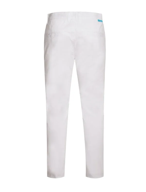 White Cotton-Stretch Chino