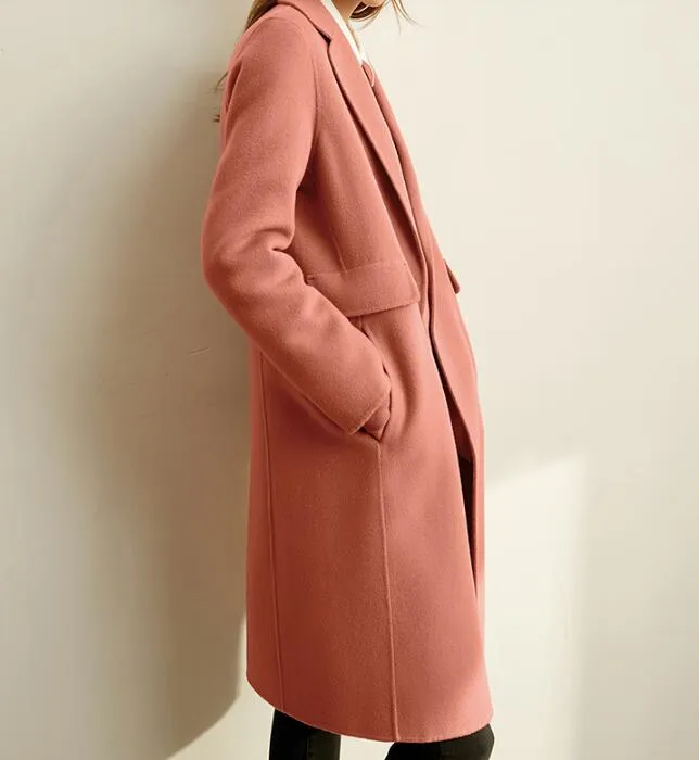 Women Coat Mid-Length Winter Wool Coat Jacket/0959