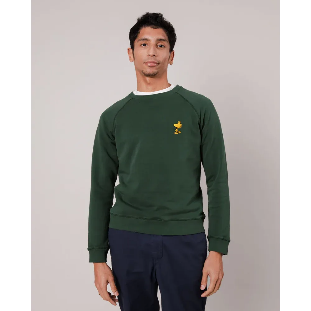 Woodstock Embroidered Green Sweatshirt Made From Organic Cotton