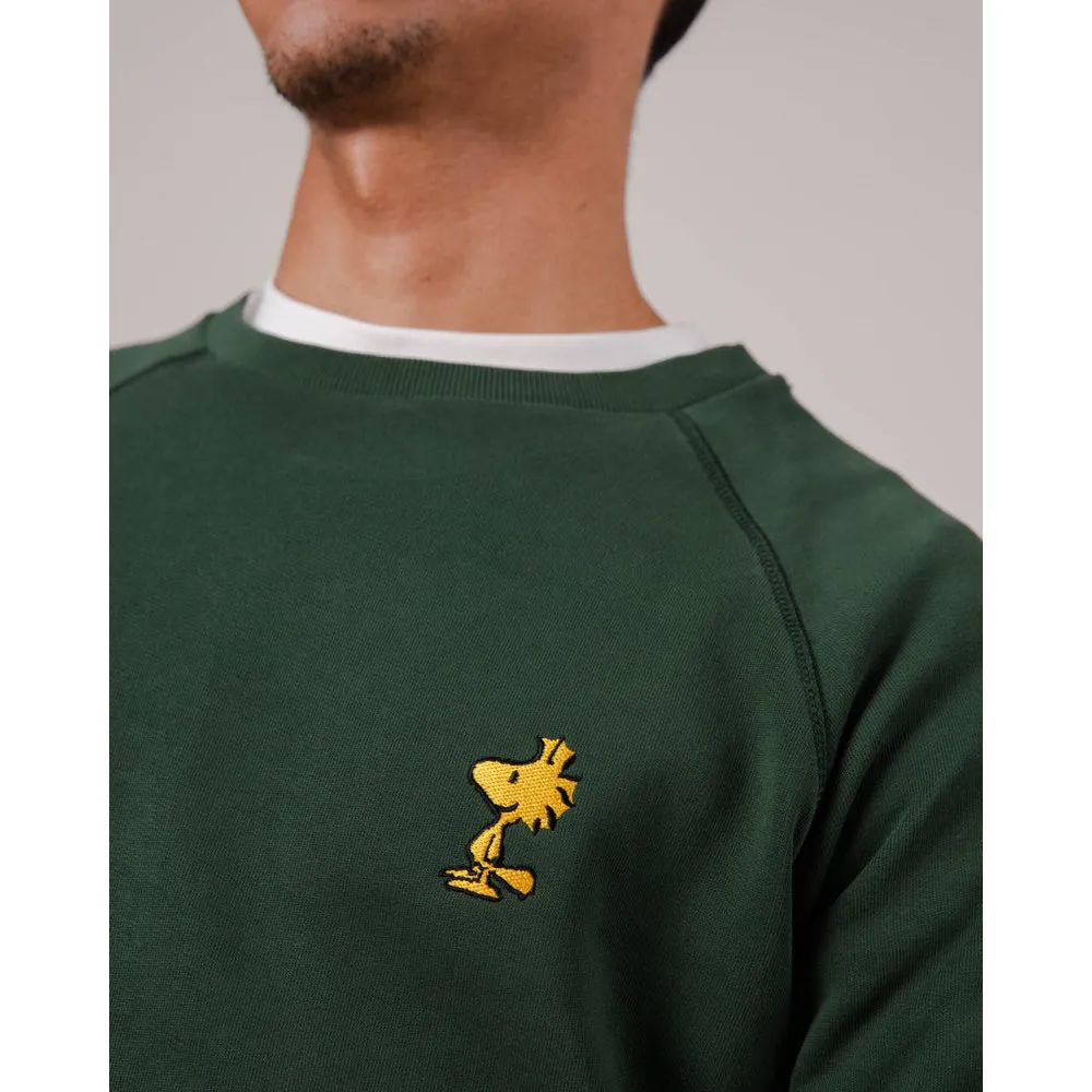 Woodstock Embroidered Green Sweatshirt Made From Organic Cotton