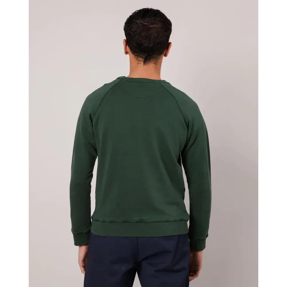 Woodstock Embroidered Green Sweatshirt Made From Organic Cotton