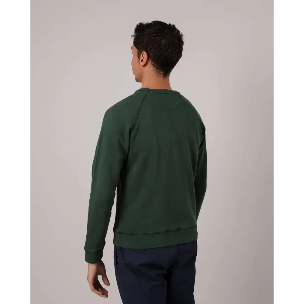 Woodstock Embroidered Green Sweatshirt Made From Organic Cotton