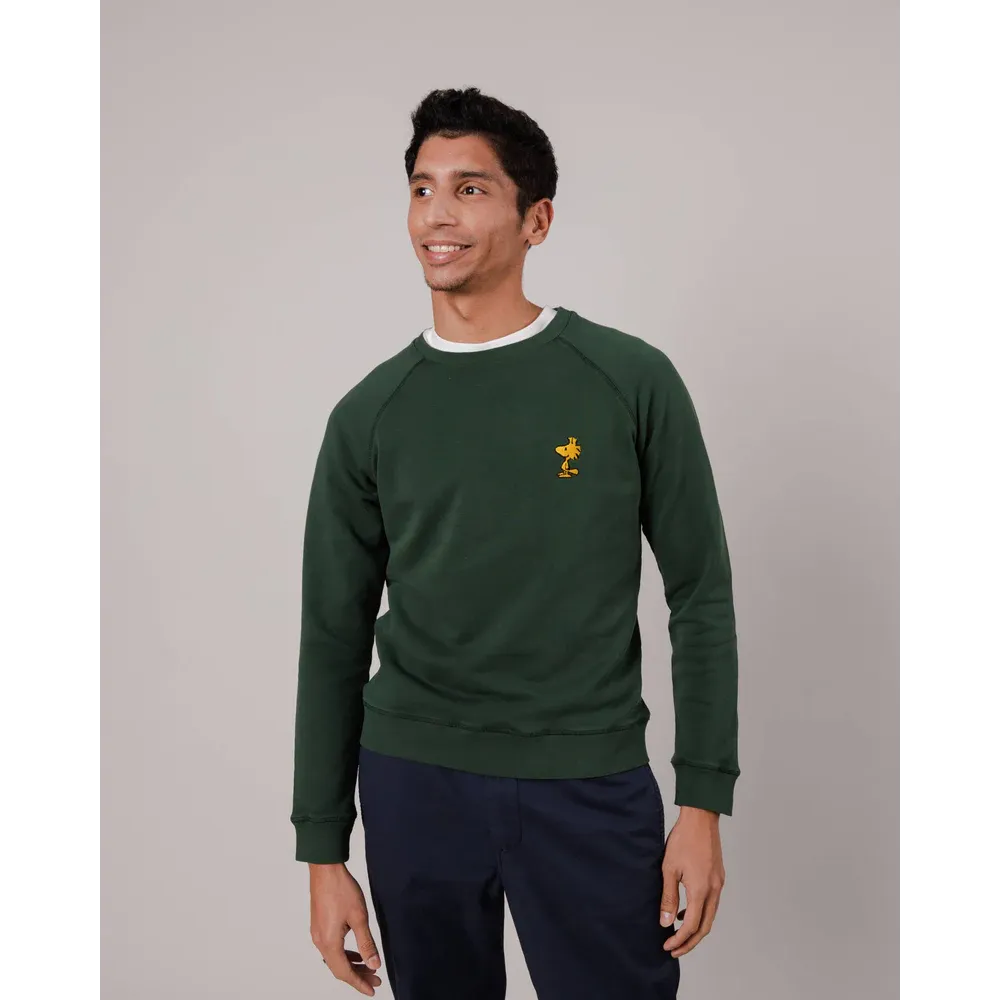 Woodstock Embroidered Green Sweatshirt Made From Organic Cotton