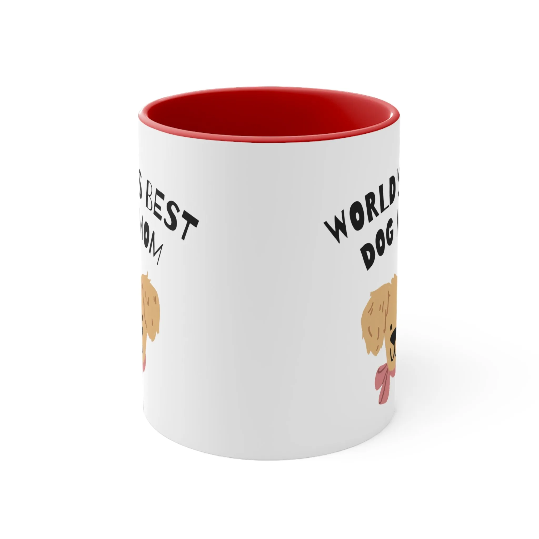 World's Best Dog Mom with Cute Doodle Multi-Color Coffee Mug Gift for Dog Owners