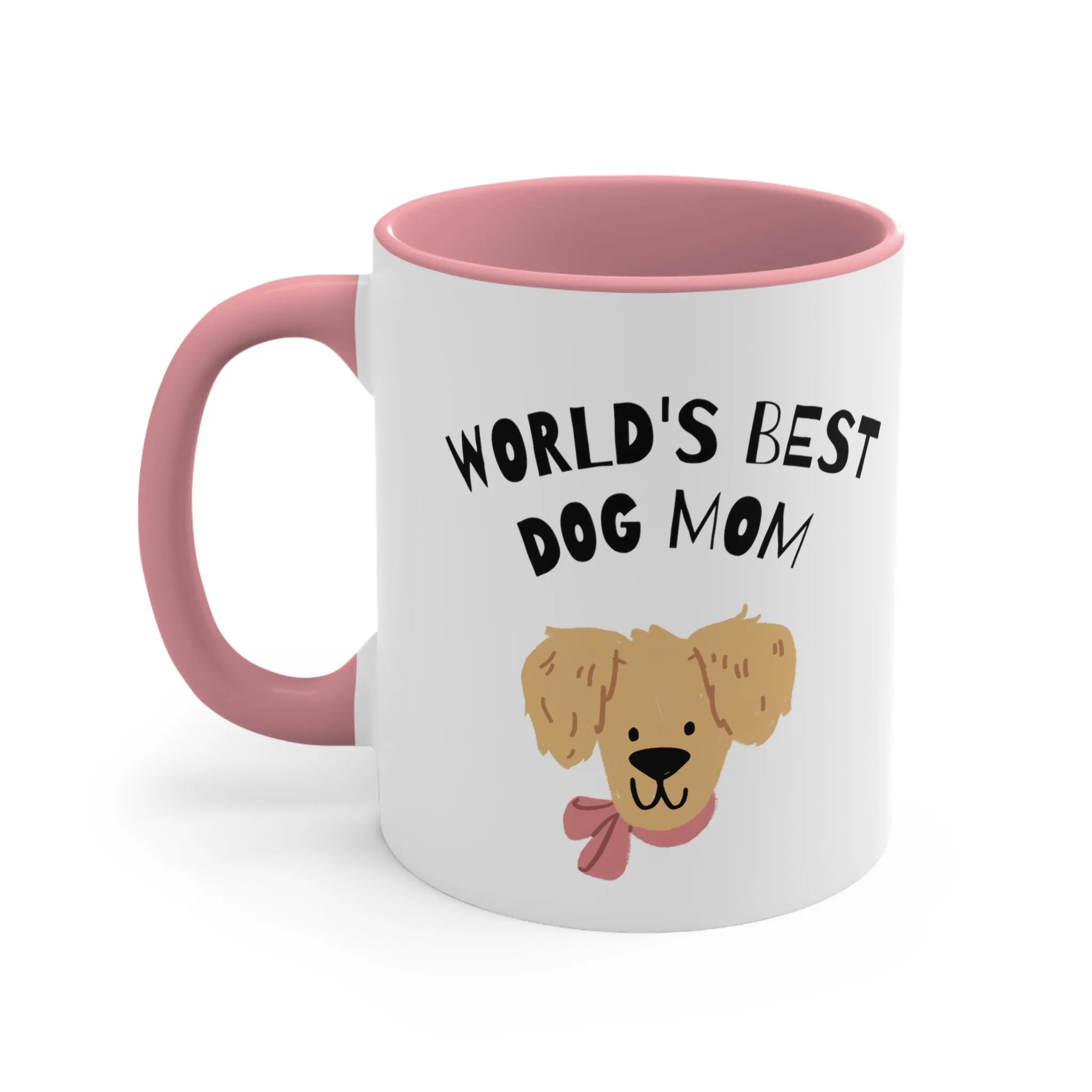 World's Best Dog Mom with Cute Doodle Multi-Color Coffee Mug Gift for Dog Owners