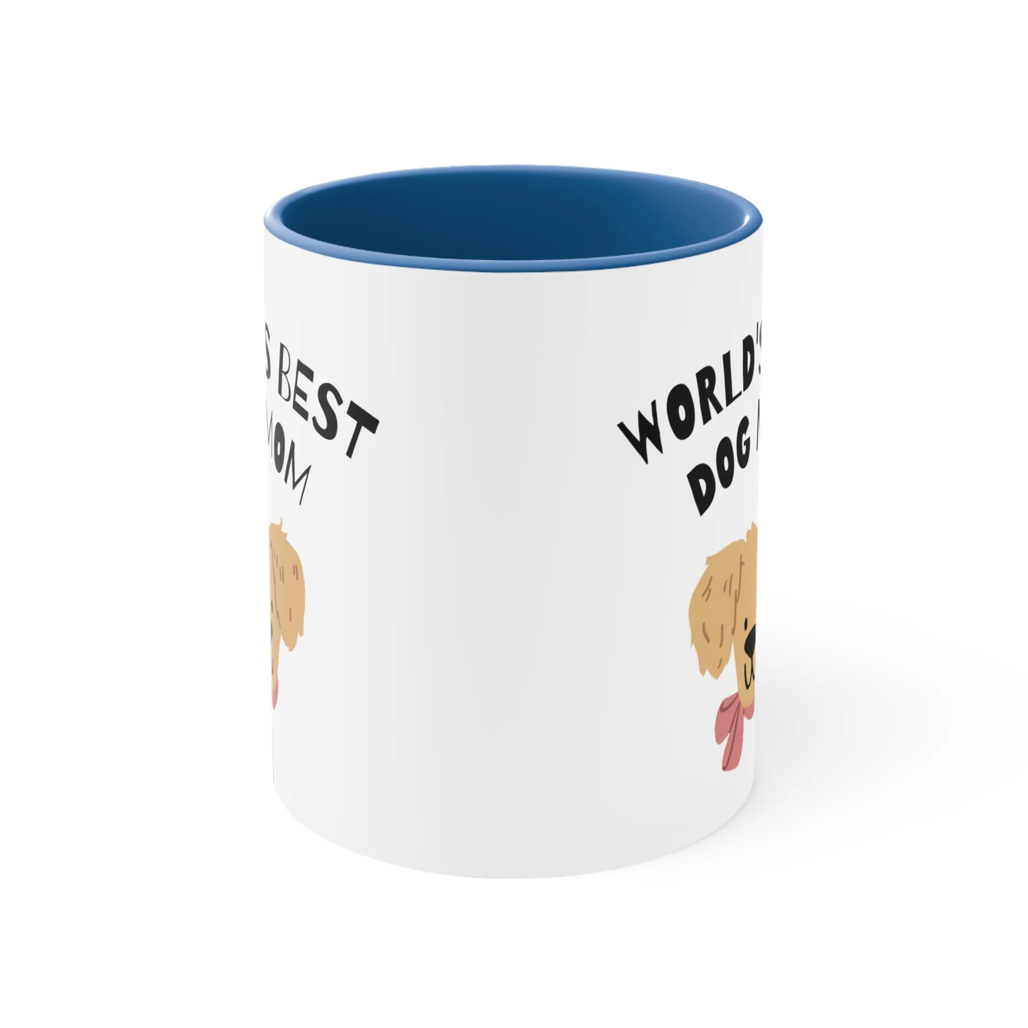 World's Best Dog Mom with Cute Doodle Multi-Color Coffee Mug Gift for Dog Owners