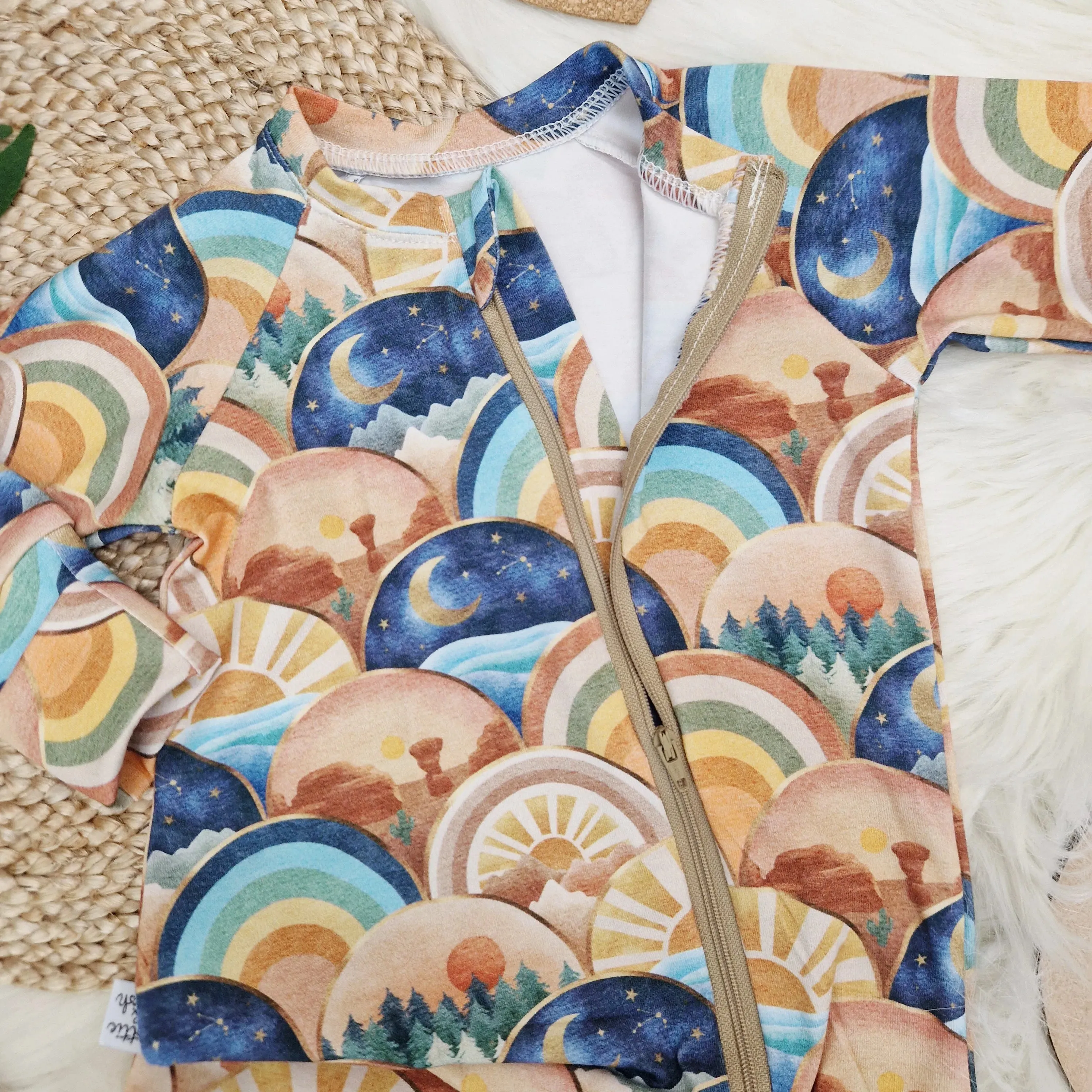 Zip Sleepsuit | Boho Arcs