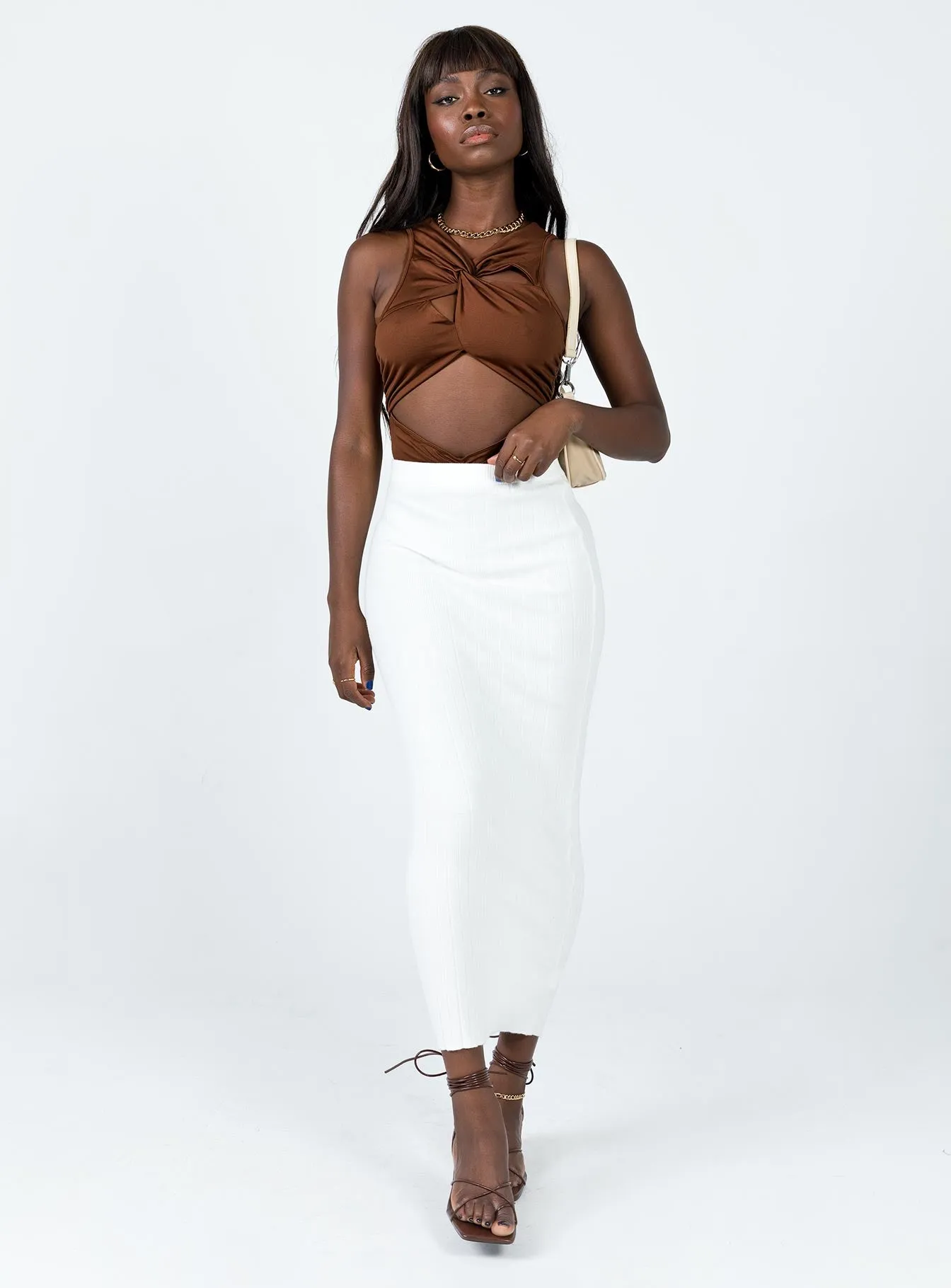 Zyler Maxi Skirt White