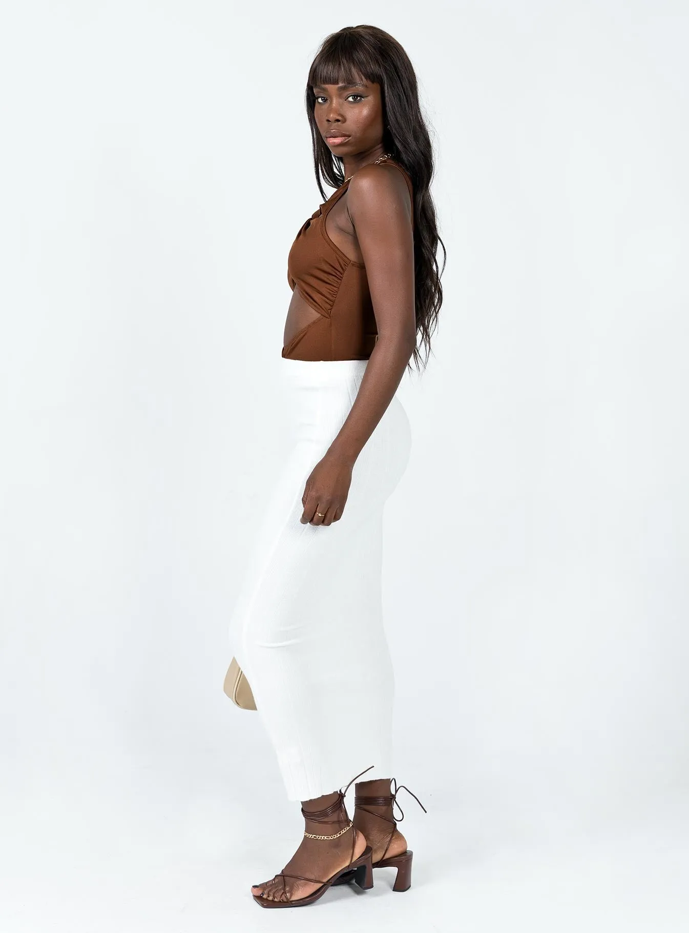 Zyler Maxi Skirt White